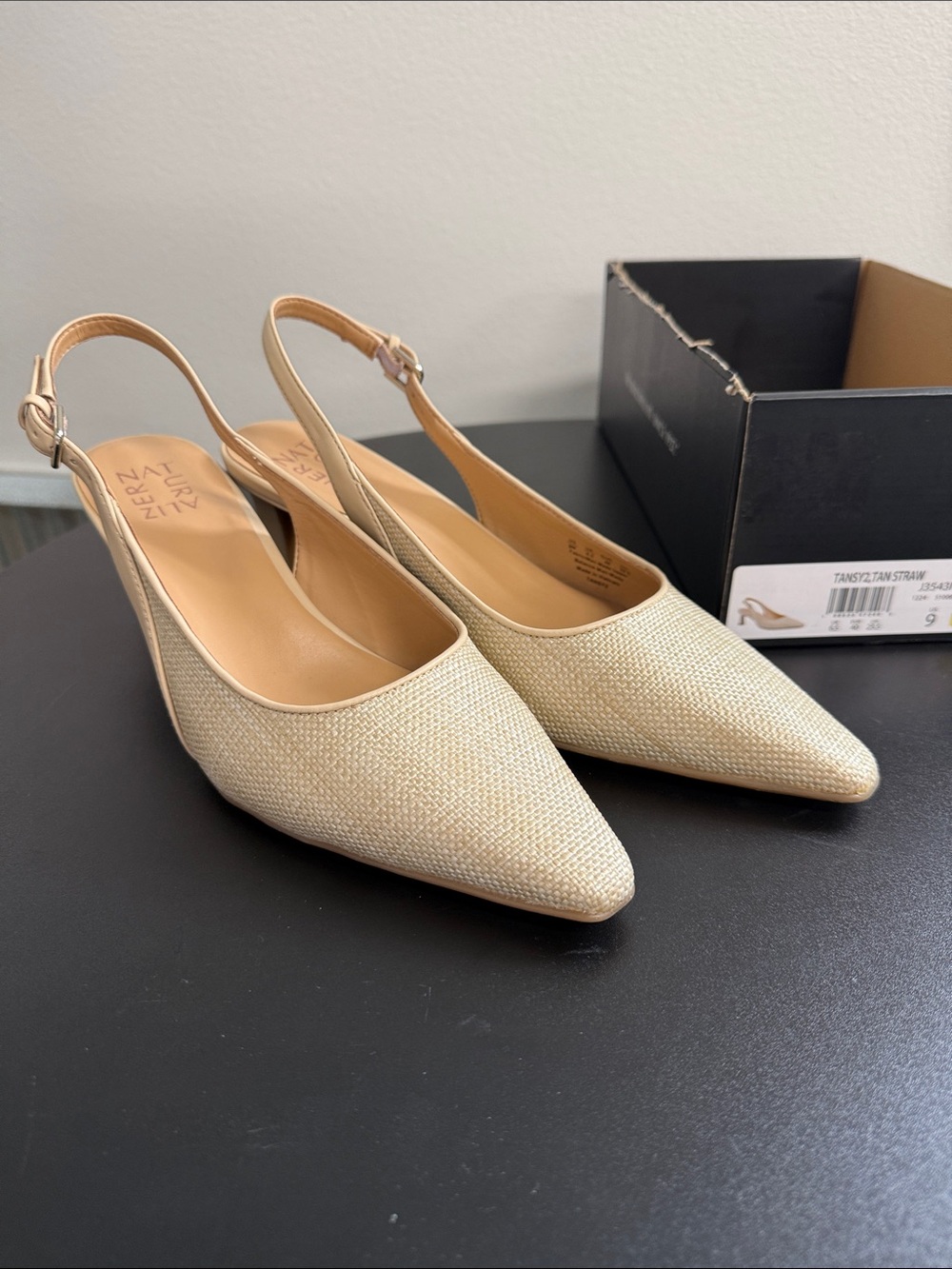 Naturalizer Tansy2 Slingback Pump Tan Heels US 9 M. NEW with box